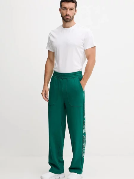 Спортивні штани Guess MENTORE з принтом зелений