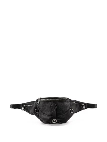 Кожаный препасан колан Chrome Hearts със сърца черно