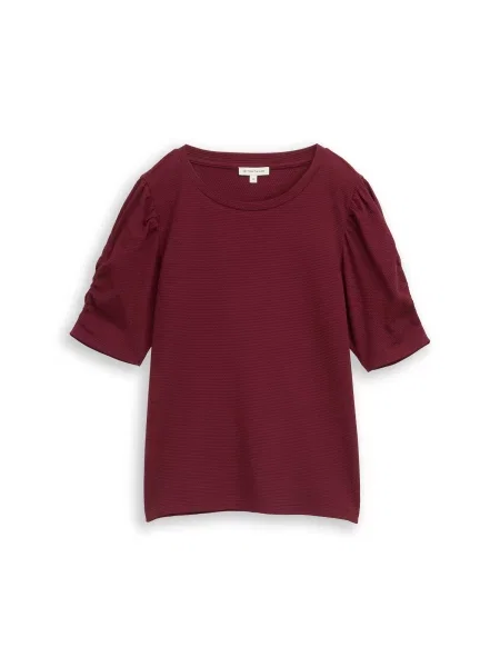 TOM TAILOR Tricou vin roșu