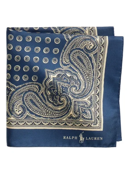 Portofel Polo Ralph Lauren din poplin cu imagine în carouri albastru