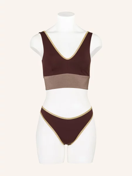 Mymarini Dół Od Bikini Basic Shine Dwustronne braun brązowe