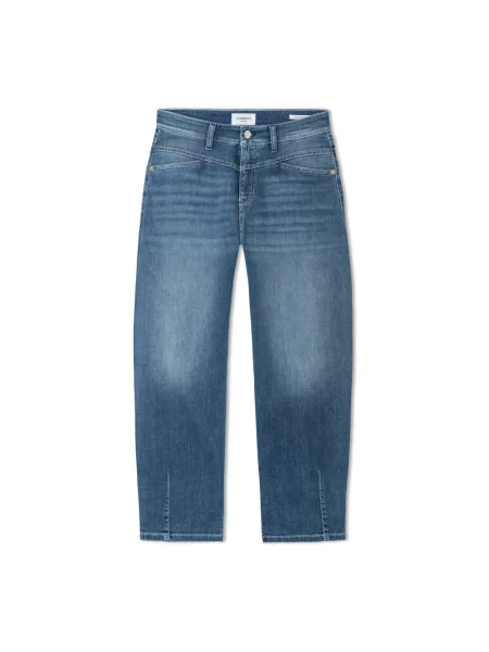 Cambio Jeansy Barrel Elin blau niebieskie