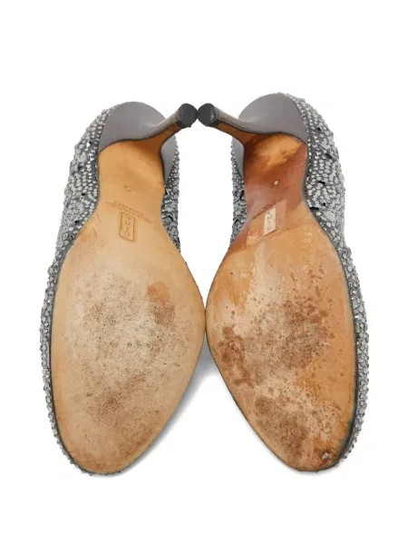 Pantofi cu toc Gina din satin gri