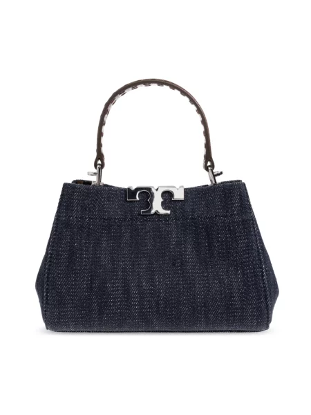 Tory Burch torebka jeansowa Eleanor niebieska