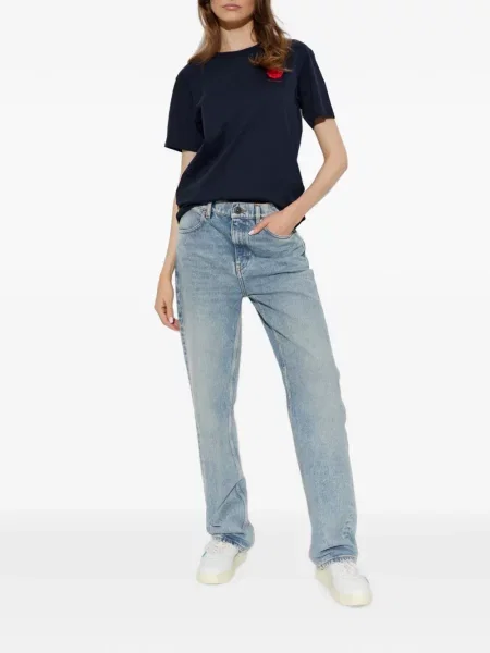Μπλούζα Emporio Armani από ζέρσεϋ μπλε