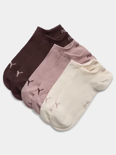 PUMA Unisex Sneaker Plain 3p Набір шкарпеток Унісекс Комбінований верх бежевий