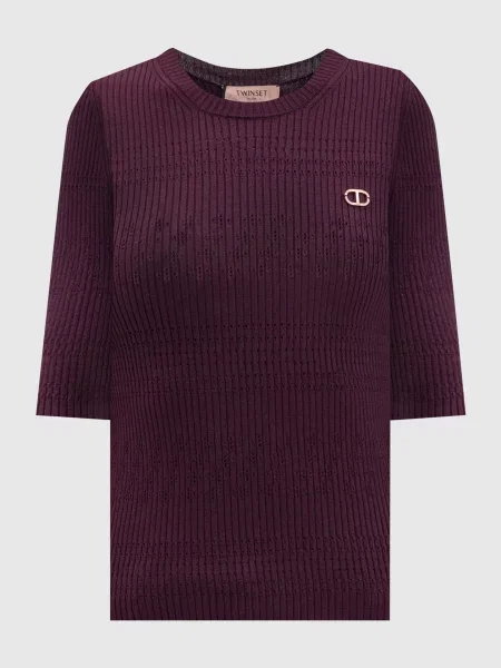 Топ в рубчик Twinset фіолетовий