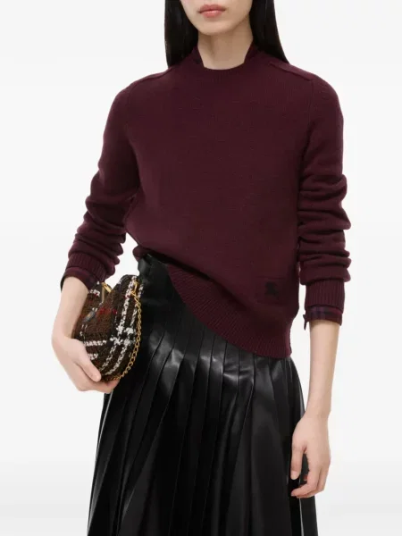 Pulover Burberry din cașmir violet