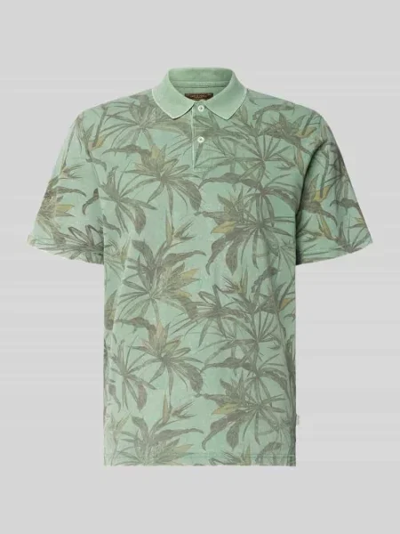 Koszulka polo o kroju regular fit z kwiatowym nadrukiem na całej powierzchni model Hawaii' Jack & Jones Premium