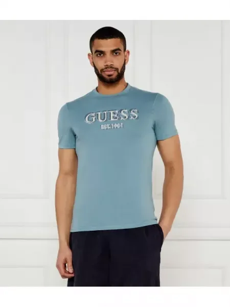 GUESS Tricou albastru