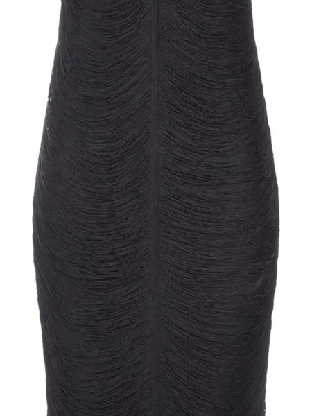 Rochie midi Bless cu franjuri negru