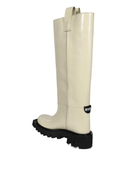 Botine Msgm din piele alb