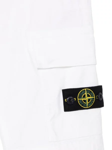 Dětské šortky cargo Stone Island bílé