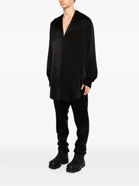 Риза Julius с V-образно деколте черно