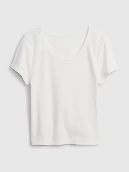 Tricou copii Gap alb