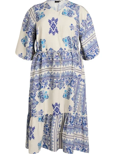 Zizzi Rochie Mestea albastru / albastru deschis alb