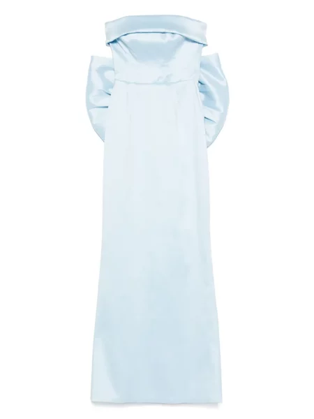 Копринена костюм рокля Silk Love & Lace синьо