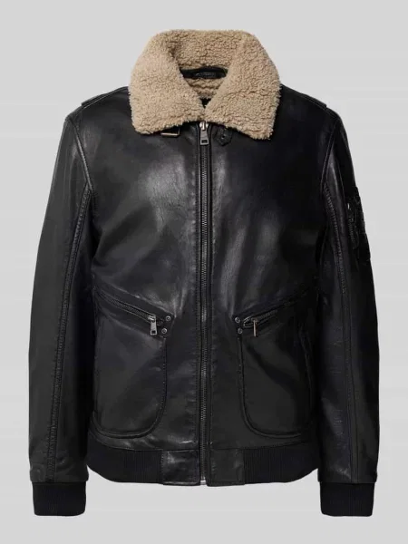 Kurtka z futerkiem model ‘STARPILOT’ Gipsy czarna