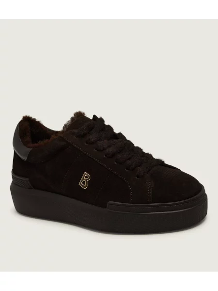Bogner Sneakers Hollywood 32 A | shearling | piele întoarsă maro
