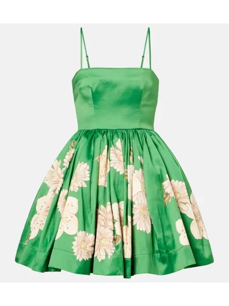 Rochie Alemais cu model floral verde