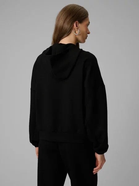 Bluza dresowa regular z kapturem 4F czarna
