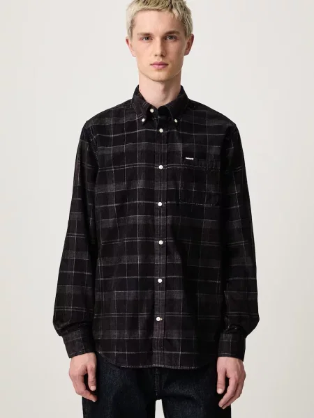 Barbour koszula sztruksowa Blair Tailored Shirt brązowa