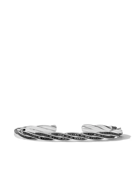 Argint veritabil brăţară David Yurman negru