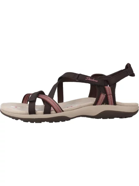 Sandały SKECHERS REGGAE SLIM SUN ARRAY brązowy