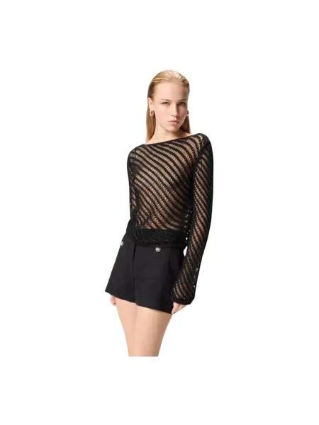 Sweter Pinko z cekinami czarny