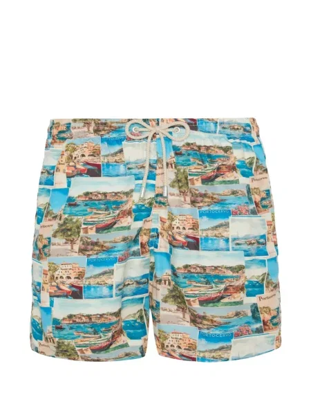 Slip de baie Mc2 Saint Barth cu imagine albastru