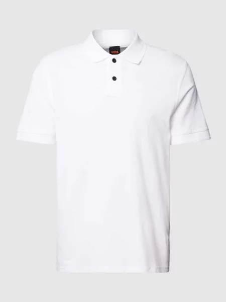 Koszulka polo Boss Orange biała