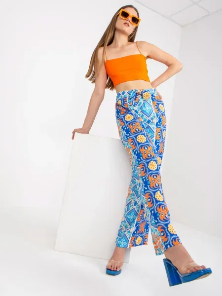 Pantaloni Fashionhunters albastru