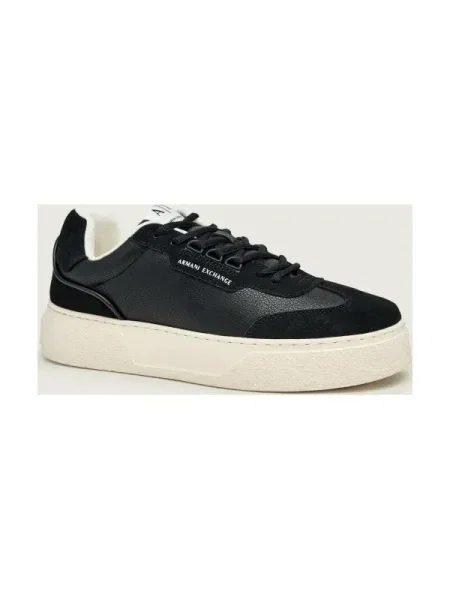 Armani Exchange Sneakers | piele întoarsă negru