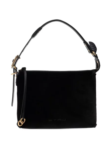 Geantă shopper Etro din piele de căprioară negru