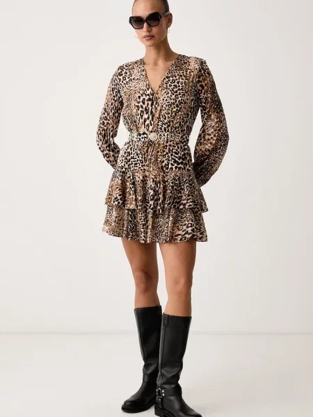 Guess rochie evazată CLARISSE bej