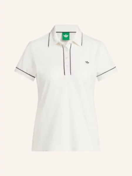 Adidas Originals Žerzejová Polokošile Originals Solid krémová / tmavě modrá bílé