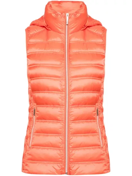 Vestă din puf Michael Michael Kors cu glugă portocaliu