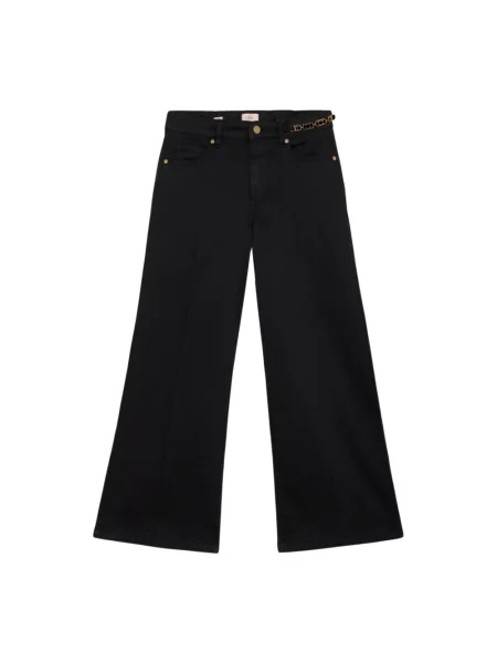 Spodnie Oltre dzwony czarne