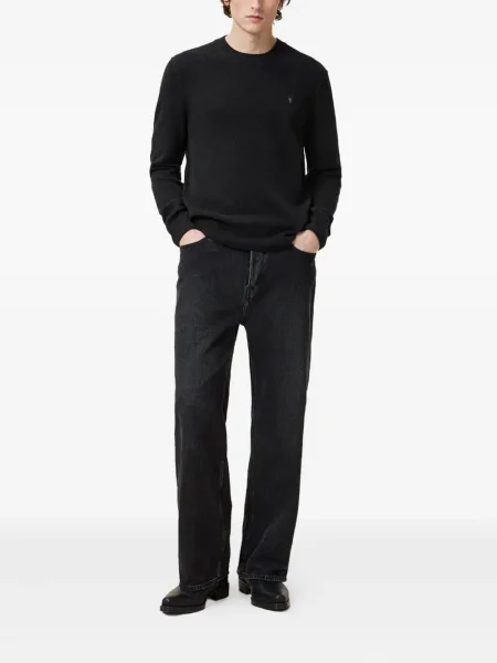Pulover Allsaints cu broderie negru