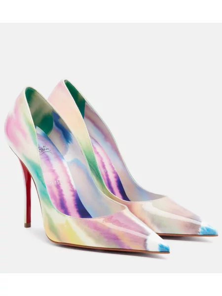 Pantofi cu toc Christian Louboutin din piele de lac cu imagine