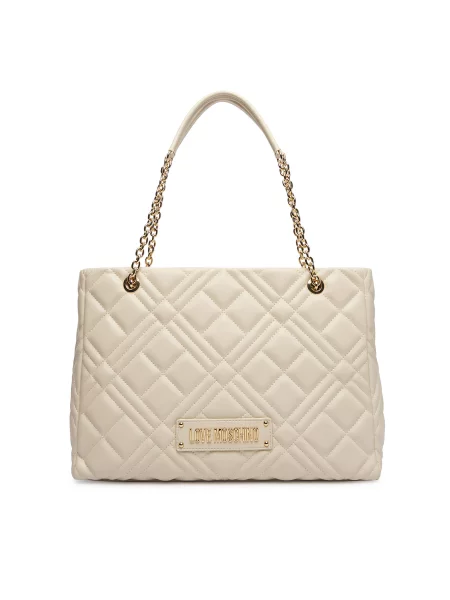 LOVE MOSCHINO Ročna torba Écru bela