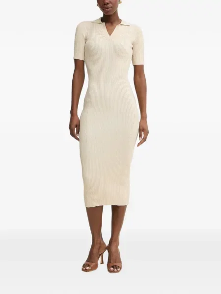 Gulerat rochie midi Fracomina tricotate