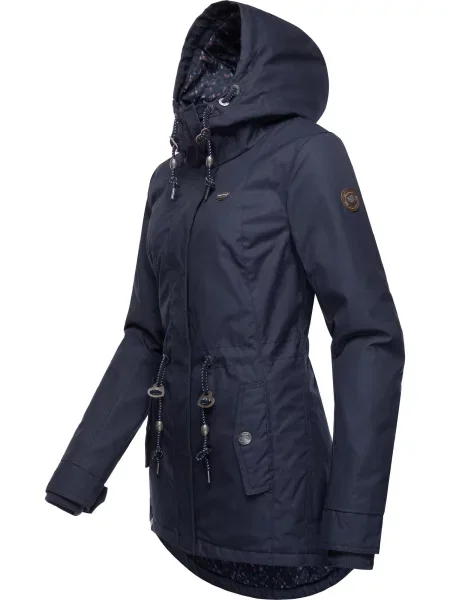 Ragwear Zimska jakna Monadis mornarska / rjava / črna bela