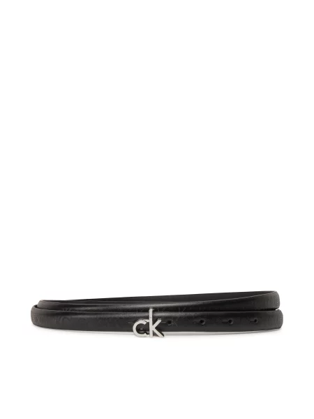 Ženski remen Calvin Klein Ck Buckle Skinny Belt crna