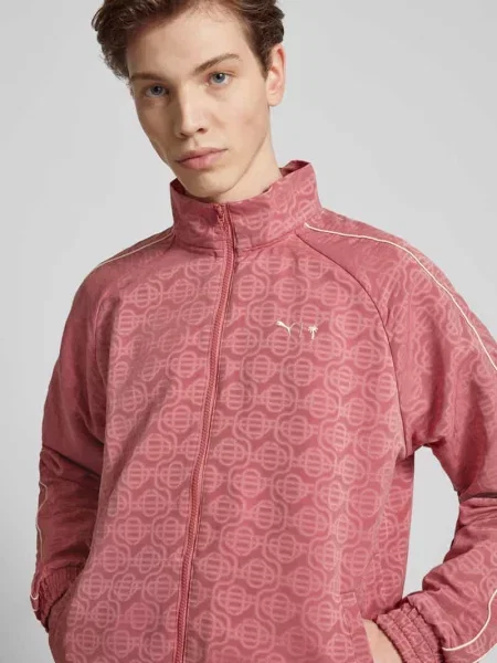 Kurtka treningowa krój regular fit z nadrukiem na całej powierzchni Puma Performance czerwona