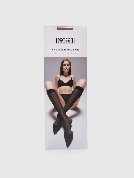 Гольфи Individual 10 den Mat look Wolford коричневі