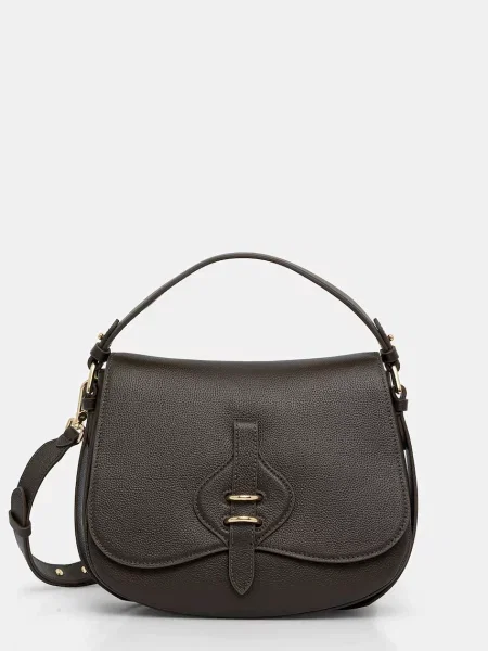 Coccinelle geantă crossbody pentru femei din piele MAVERY verde