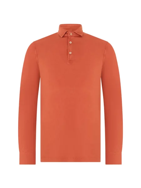 Lung tricou polo Fedeli portocaliu