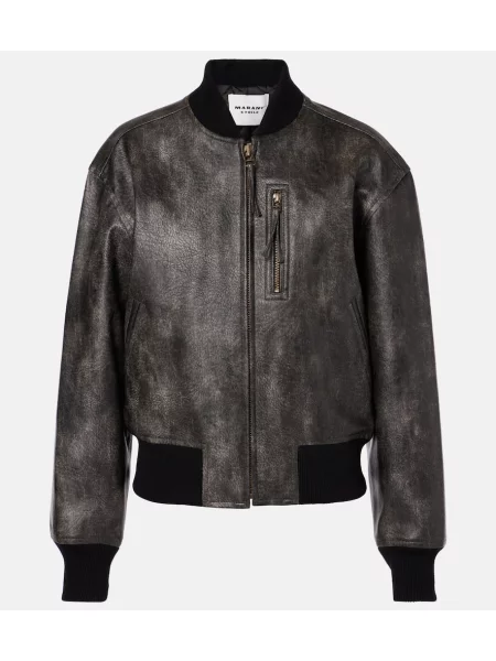 Geanta de piele Marant Etoile negru