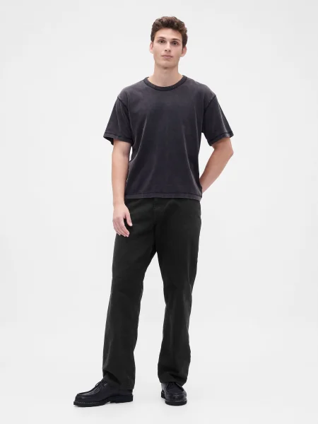 Дънки straight leg Gap черно